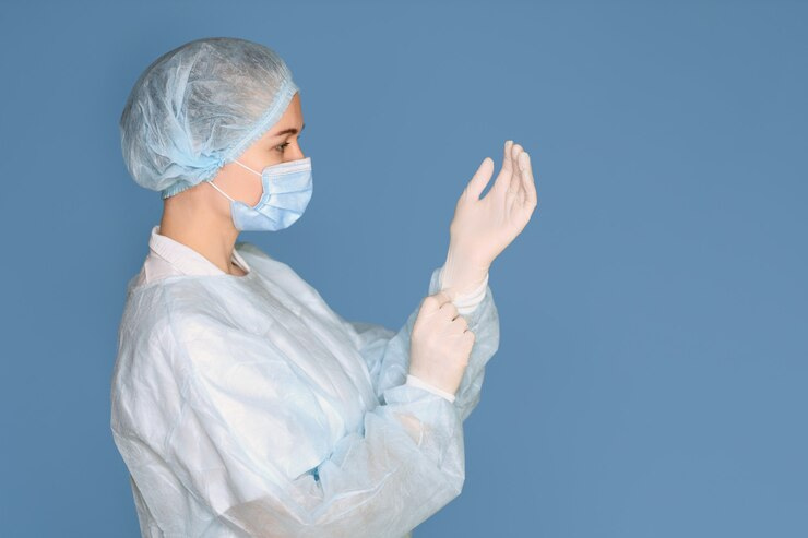 گان جراحی سبک یک بار مصرف با پارچه ضد نفوذ